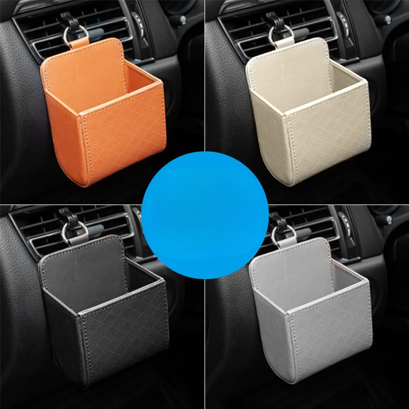 Leather Car Air Vent Phone Storage Box
