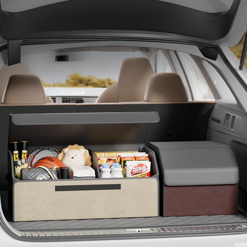 Foldable Leather Car Trunk Storage Box